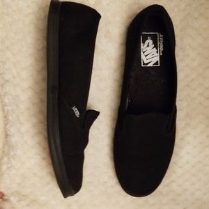 Black Low Top Slip on Vans